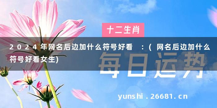 2024年网名后边加什么符号好看 :(网名后边加什么符号好看女生)